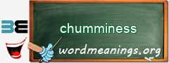 WordMeaning blackboard for chumminess